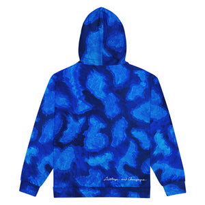 Blue Jaguar Recycled Unisex zip hoodie