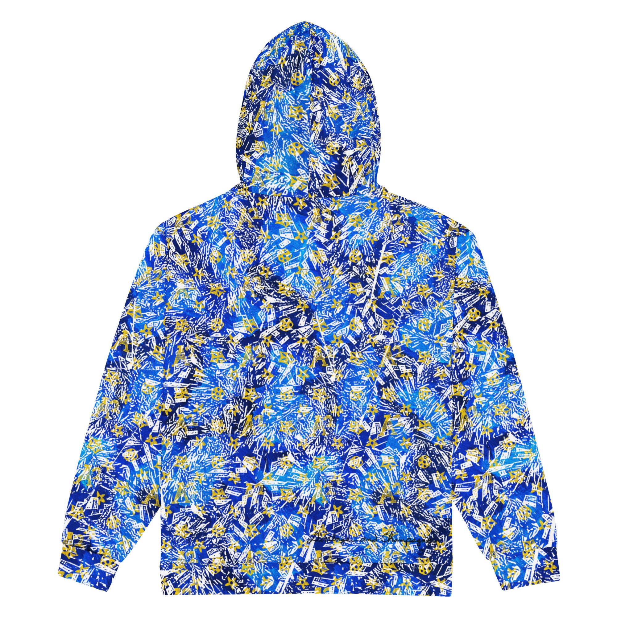 A2 Blue Diamond Unisex 95% recycled zip hoodie