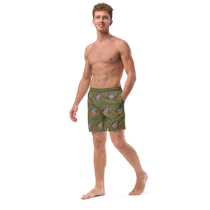 Men's swim trunks official Team Super Happiness Rainbow Bicycle Tiger Signature Suit