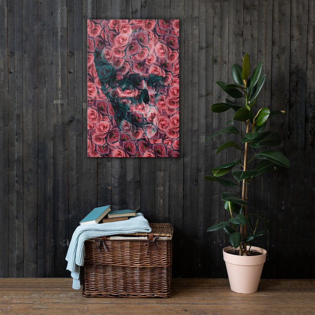 Skull and Roses 36"x24" canvas