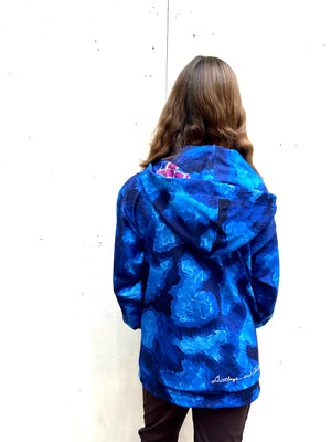 Blue Jaguar Recycled Unisex zip hoodie