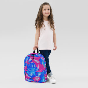 magenta cerulean and white Backpack