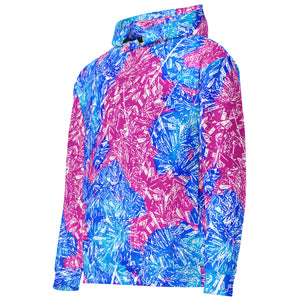 cerulean and magenta diamond with blue lightning cloud in the hood Unisex Hoodie