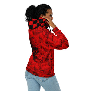 Red Roses, Rose Skull Recycled Unisex zip hoodie
