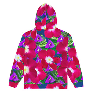 when you want to be a flower Unisex 95% recycled zip hoodie