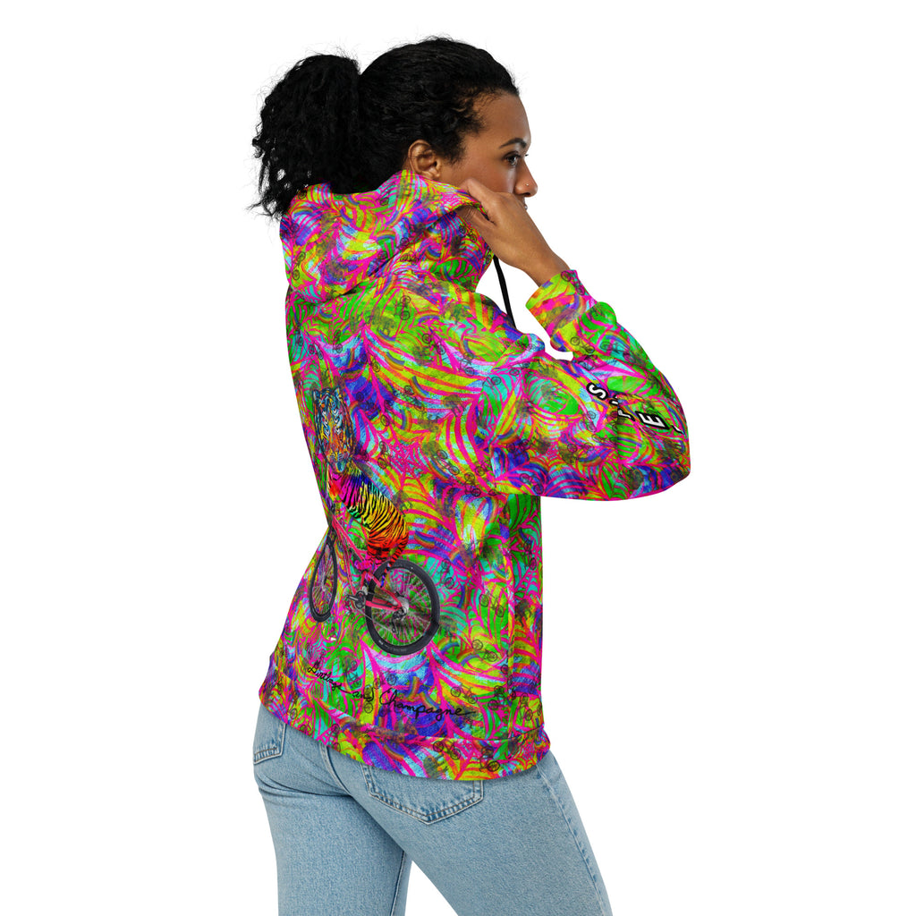 TEAM SUPER HAPPINESS RAINBOW BICYCLE TIGER Unisex zip hoodie