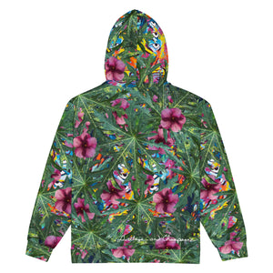 6 eyed rainbow tiger flora and fauna Unisex zip hoodie