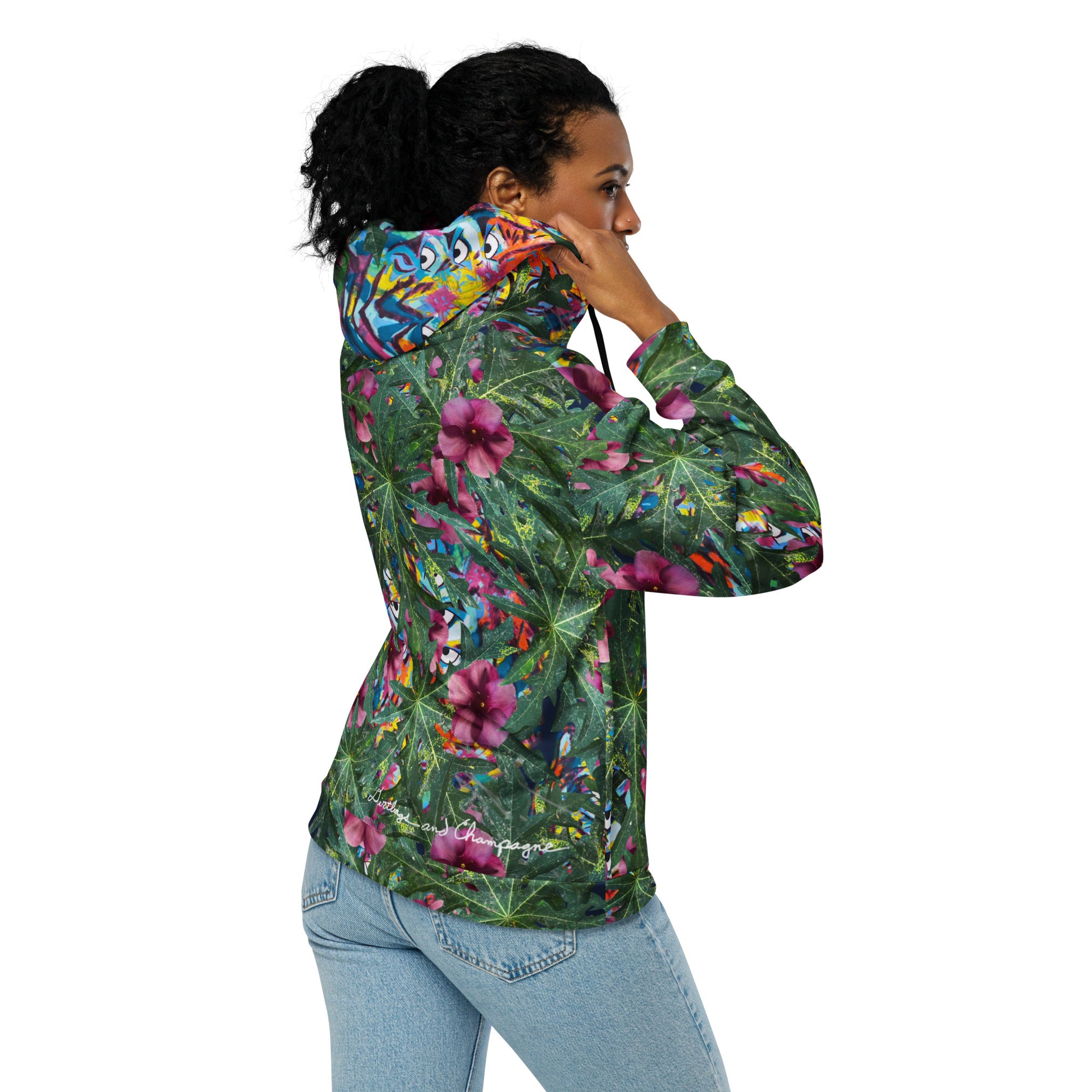 6 eyed rainbow tiger flora and fauna Unisex zip hoodie