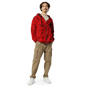Red Roses, Rose Skull Recycled Unisex zip hoodie