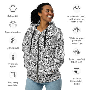 Paper Diamond Unisex 95% recycled zip hoodie