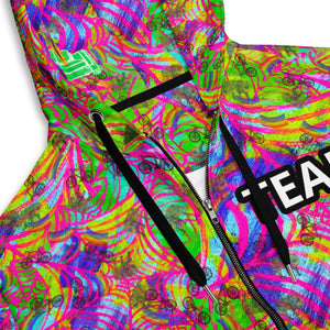 TEAM SUPER HAPPINESS RAINBOW BICYCLE TIGER Unisex zip hoodie