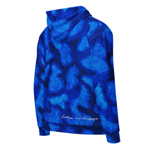 Blue Jaguar Recycled Unisex zip hoodie