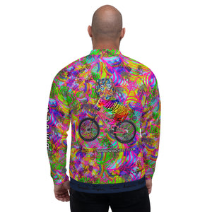 TEAM SUPER HAPPINESS RAINBOW BICYCLE TIGER Unisex Bomber Jacket