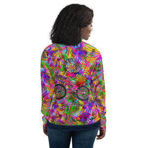 TEAM SUPER HAPPINESS RAINBOW BICYCLE TIGER Unisex Bomber Jacket