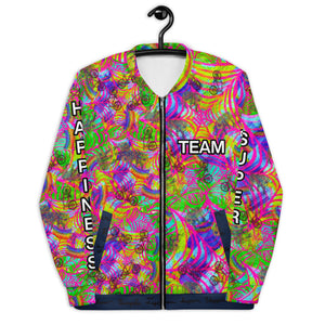 TEAM SUPER HAPPINESS RAINBOW BICYCLE TIGER Unisex Bomber Jacket