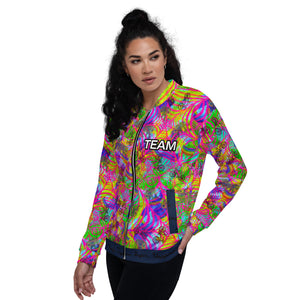 TEAM SUPER HAPPINESS RAINBOW BICYCLE TIGER Unisex Bomber Jacket