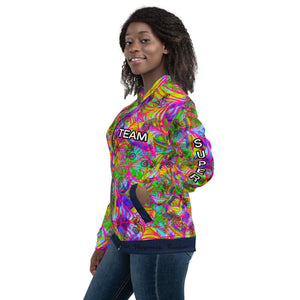 TEAM SUPER HAPPINESS RAINBOW BICYCLE TIGER Unisex Bomber Jacket