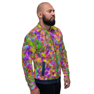 TEAM SUPER HAPPINESS RAINBOW BICYCLE TIGER Unisex Bomber Jacket