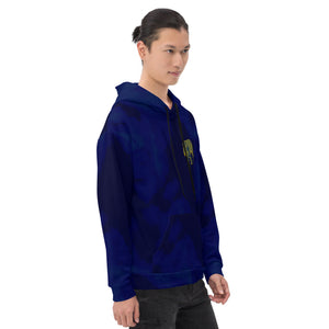 maize and blue tiger with good luck storm hood Unisex Hoodie