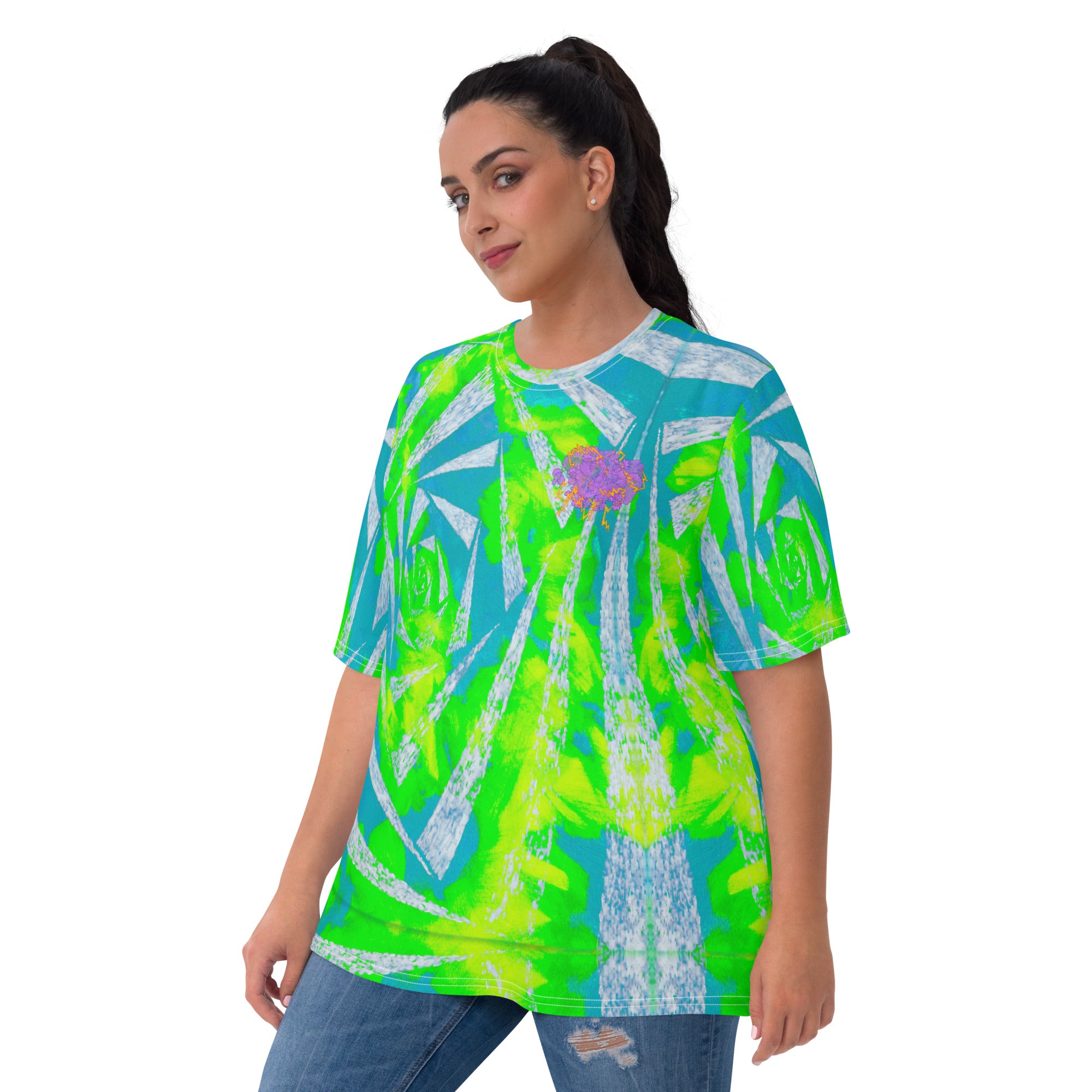 luck storm green spiral Women's T-shirt