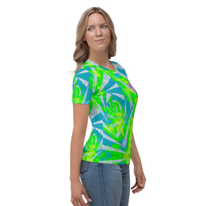 luck storm green spiral Women's T-shirt