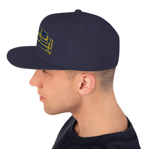 Maize and Blue couch Snapback Hat