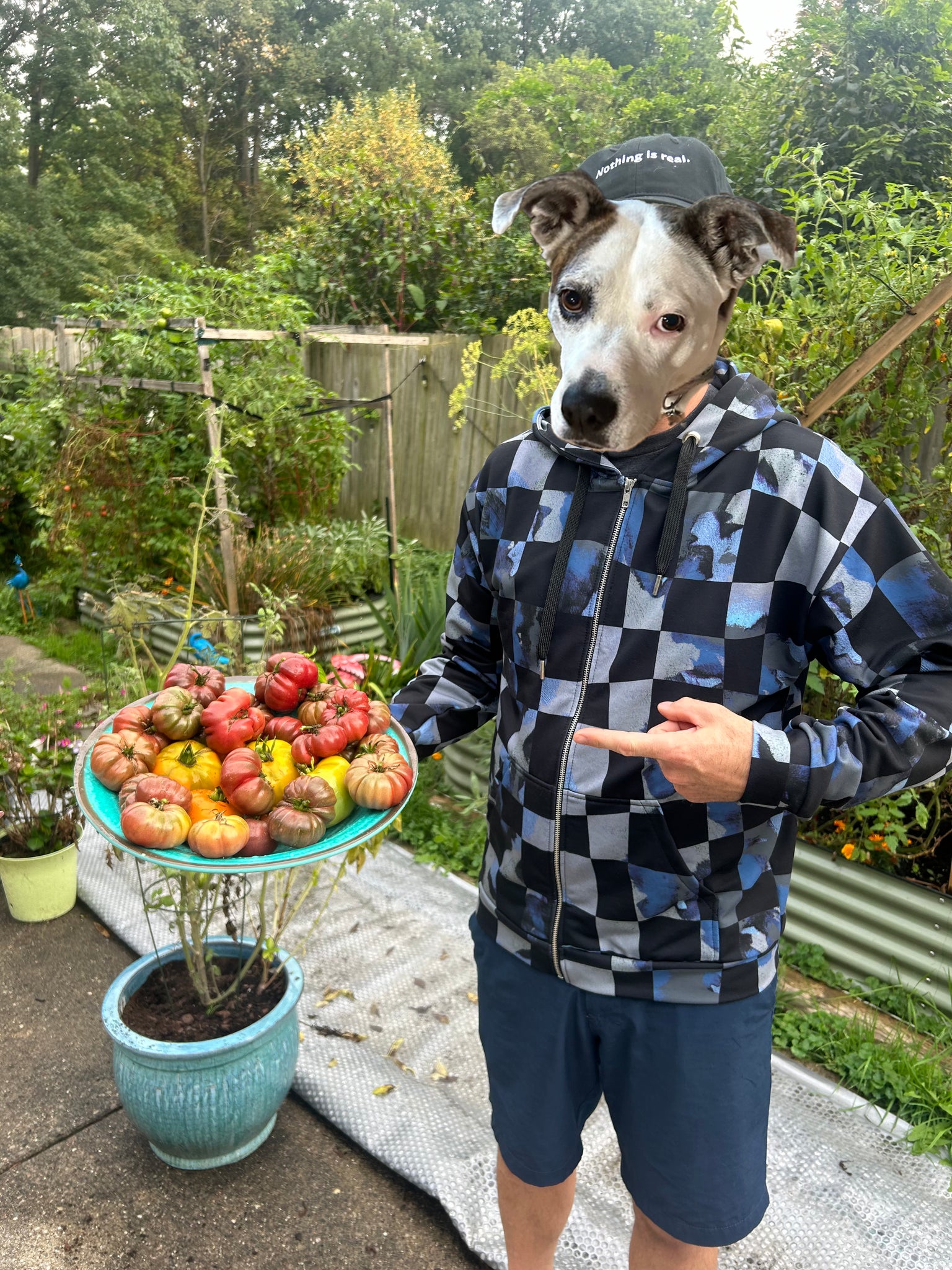 grey and black checkered Unisex zip hoodie