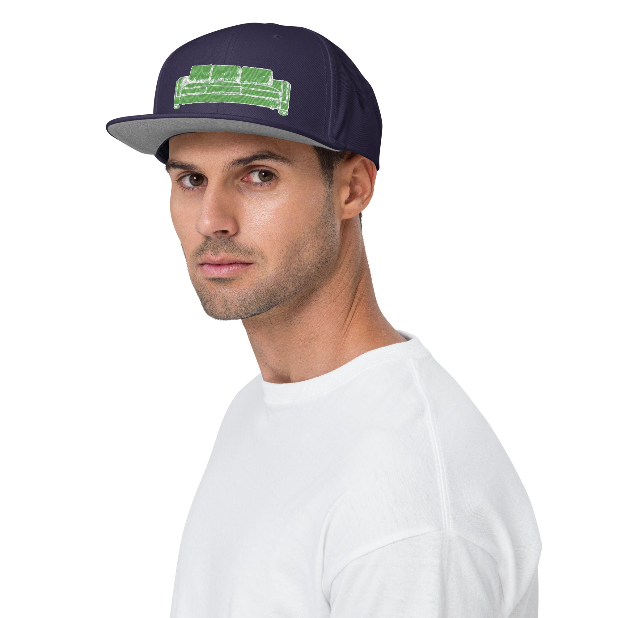 green and white Snapback Hat