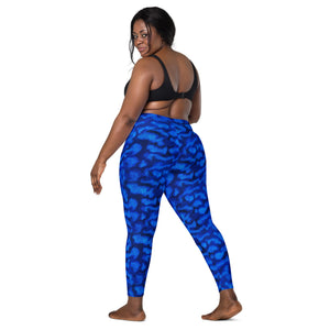 Blue Camp Crossover leggings with pockets