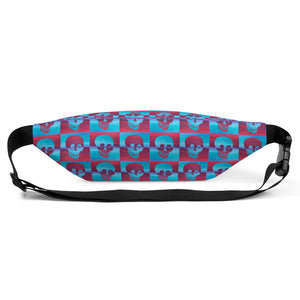 Cerulean and Magenta Skulls Fanny Pack