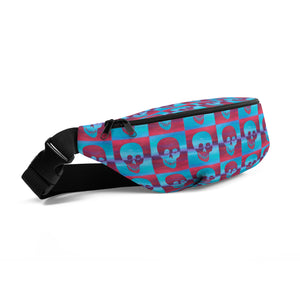 Cerulean and Magenta Skulls Fanny Pack