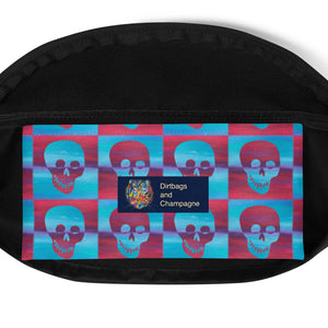 Cerulean and Magenta Skulls Fanny Pack