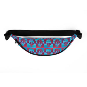 Cerulean and Magenta Skulls Fanny Pack