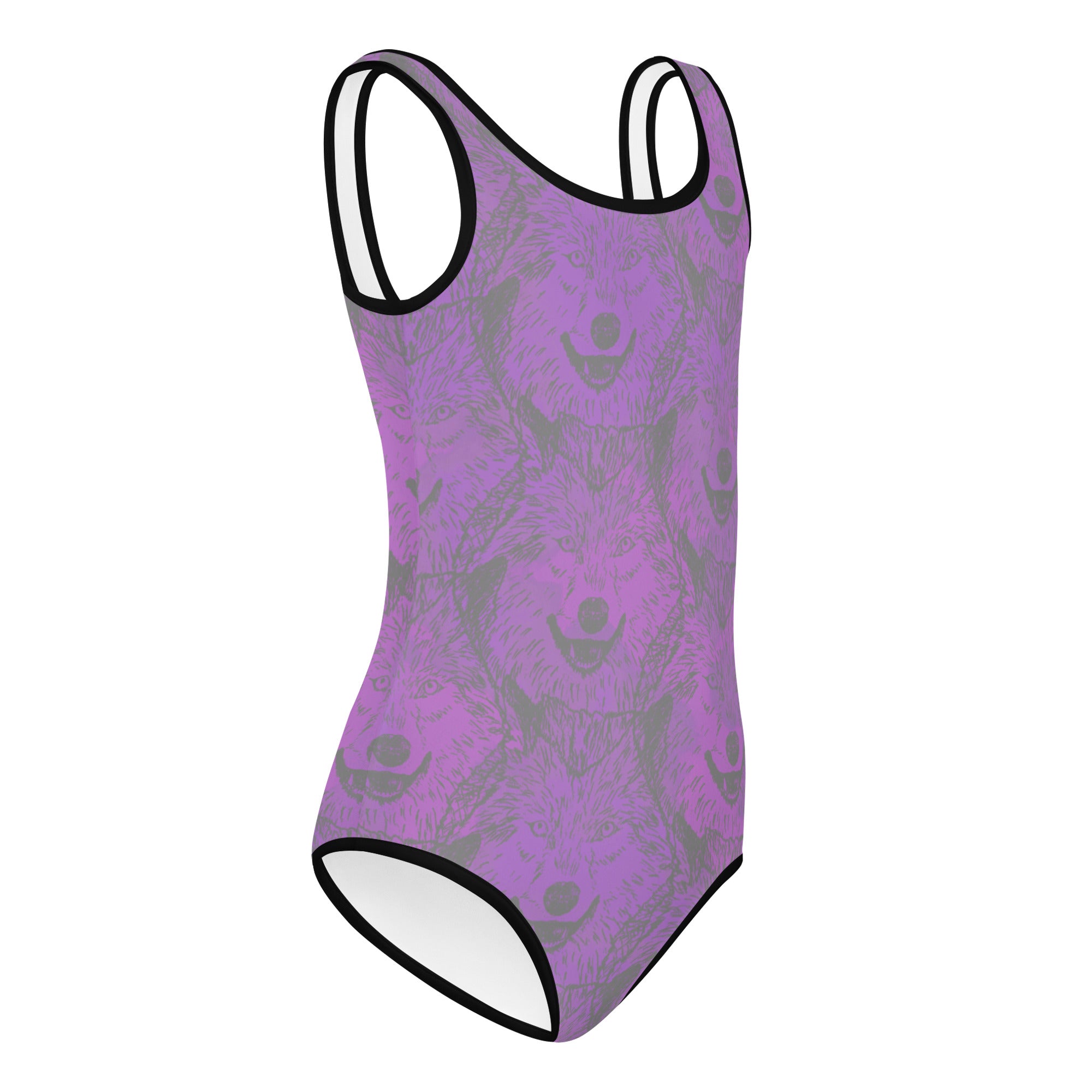 Grey Wolf Lavender Kids Swimsuit