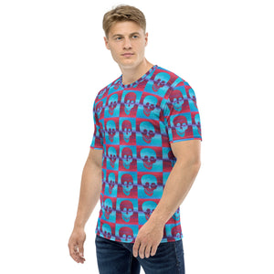 cerulean and magenta skulls Men's t-shirt