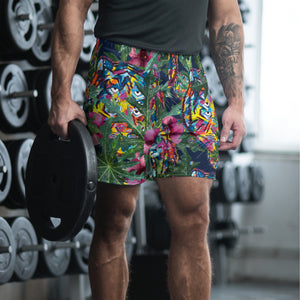 Flora and Fauna 6 Eyed Rainbow Tiger Men's Recycled Athletic Shorts