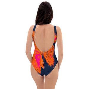 Radiant Neon Palm One-Piece Swimsuit