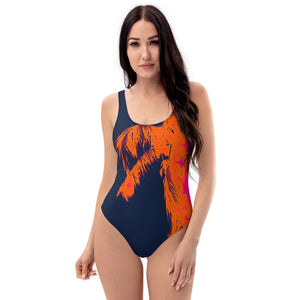 Radiant Neon Palm One-Piece Swimsuit