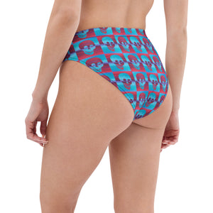 magenta cerulean Recycled high-waisted bikini bottom