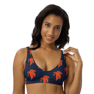 Neon Palm Recycled padded bikini top