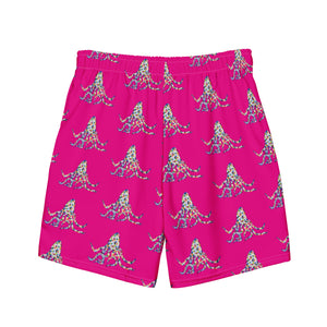 Pink! Rainbow octopus Men's swim trunks