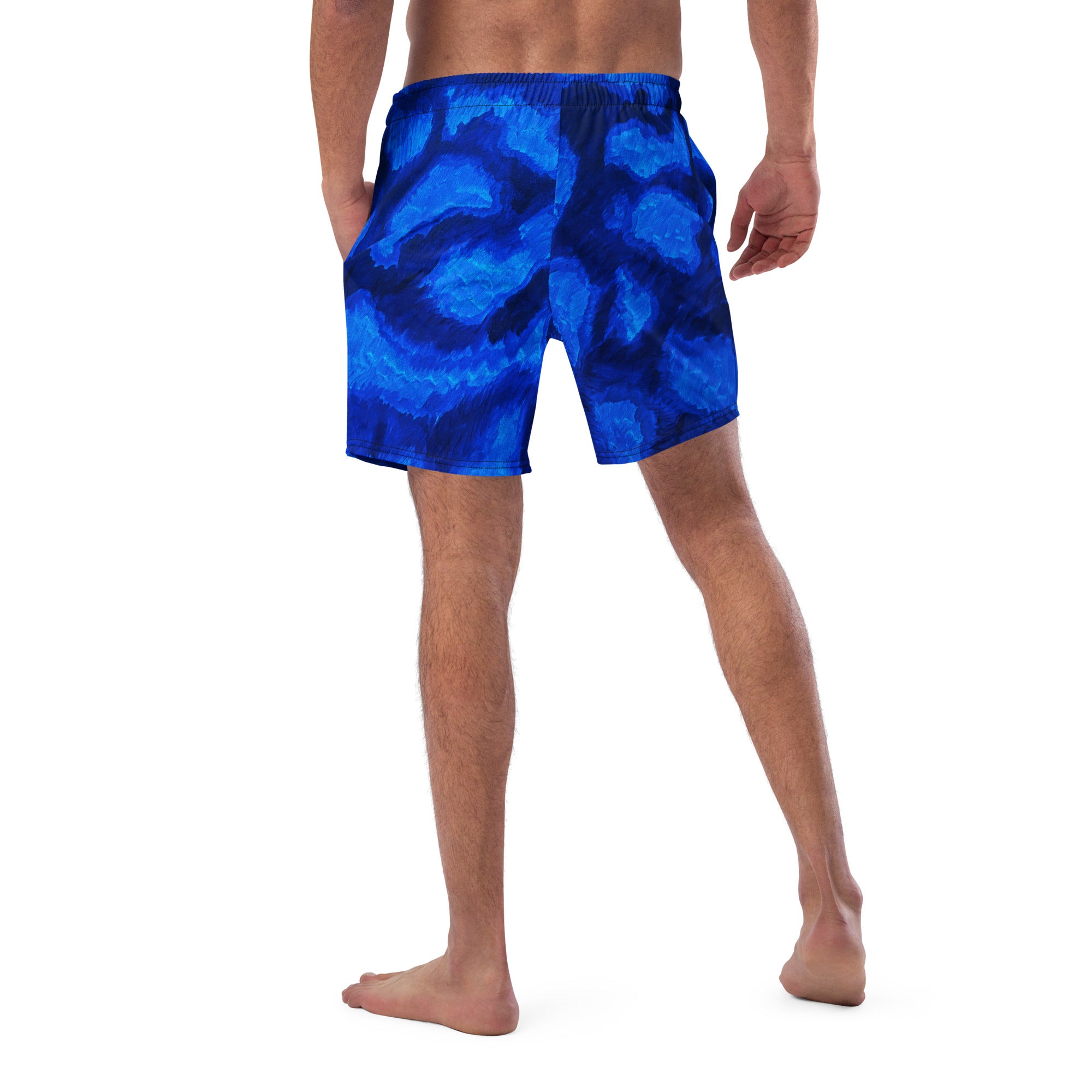Blue Camo Men's swim trunks