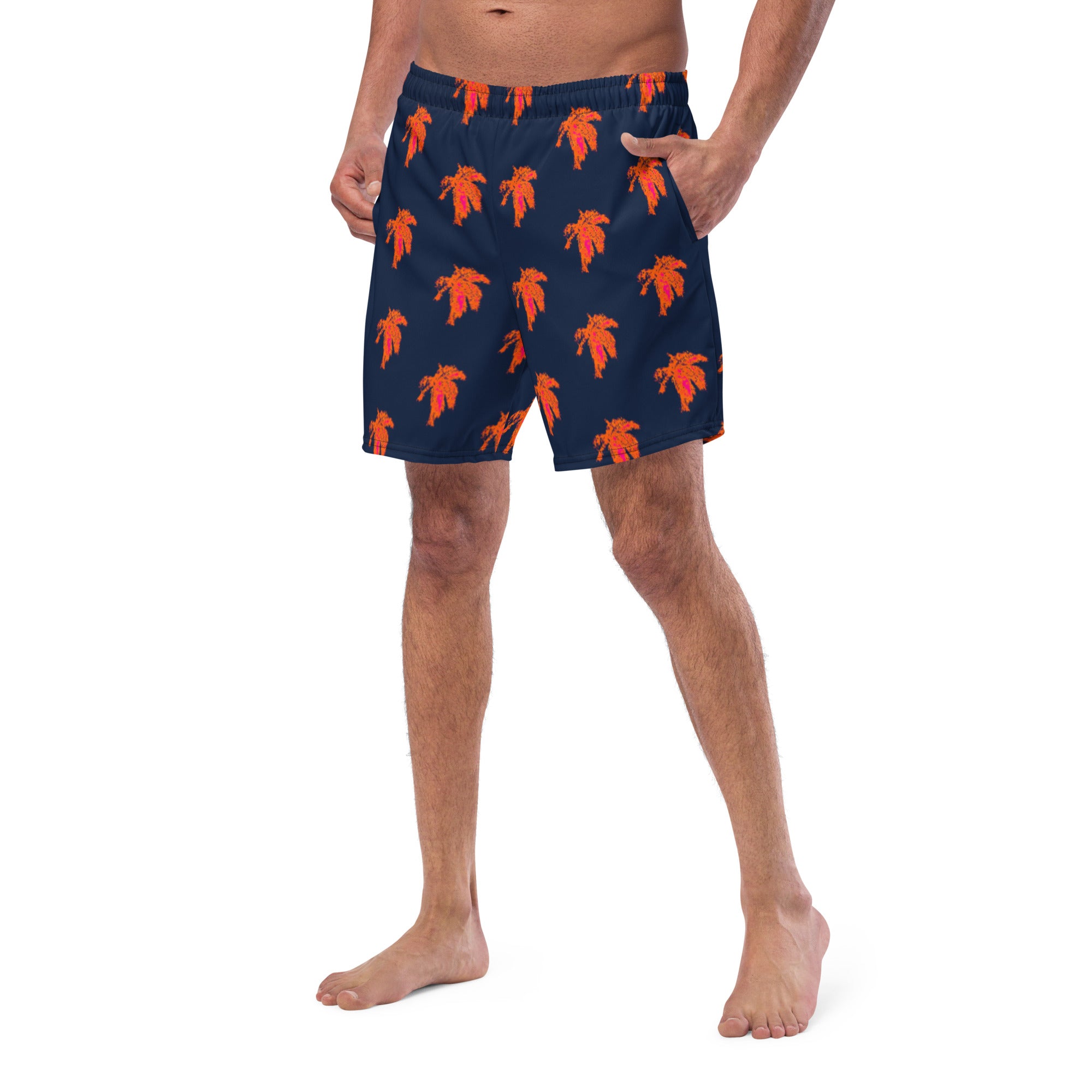 Neon Palm Men's swim trunks