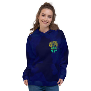 Tiger Luck Storm Navy Unisex Hoodie