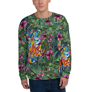flora and fauna 6 eyed rainbow tiger Unisex Sweatshirt