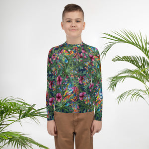 Flora and Fauna 6 Eyed Rainbow tiger Youth Rash Guard