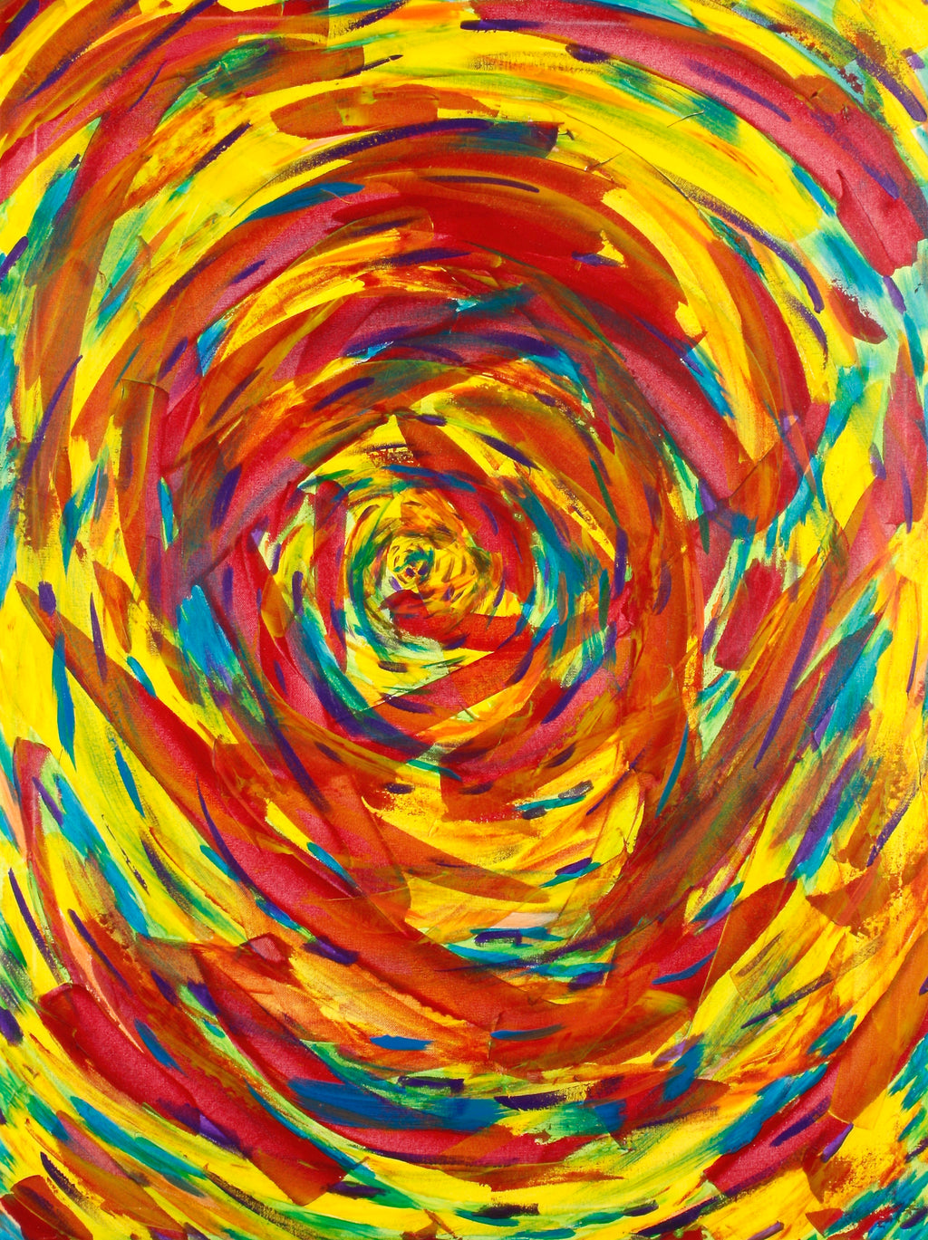 Rainbow Spiral 40in x 30in Original painting